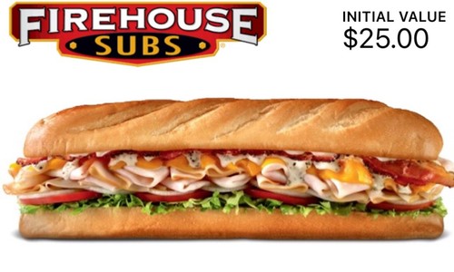 Firehouse subs - ($25x2),